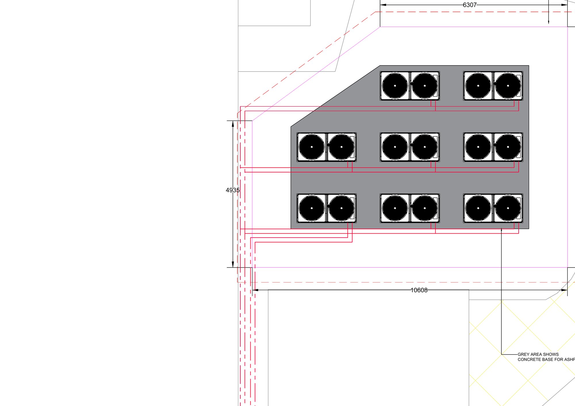 Heat pump enclosure at the council offices