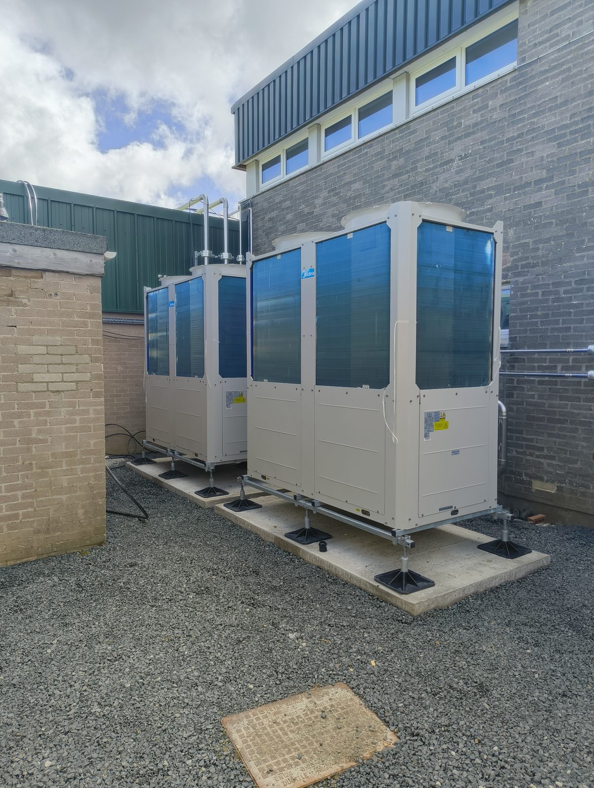 Air source heat pumps installed