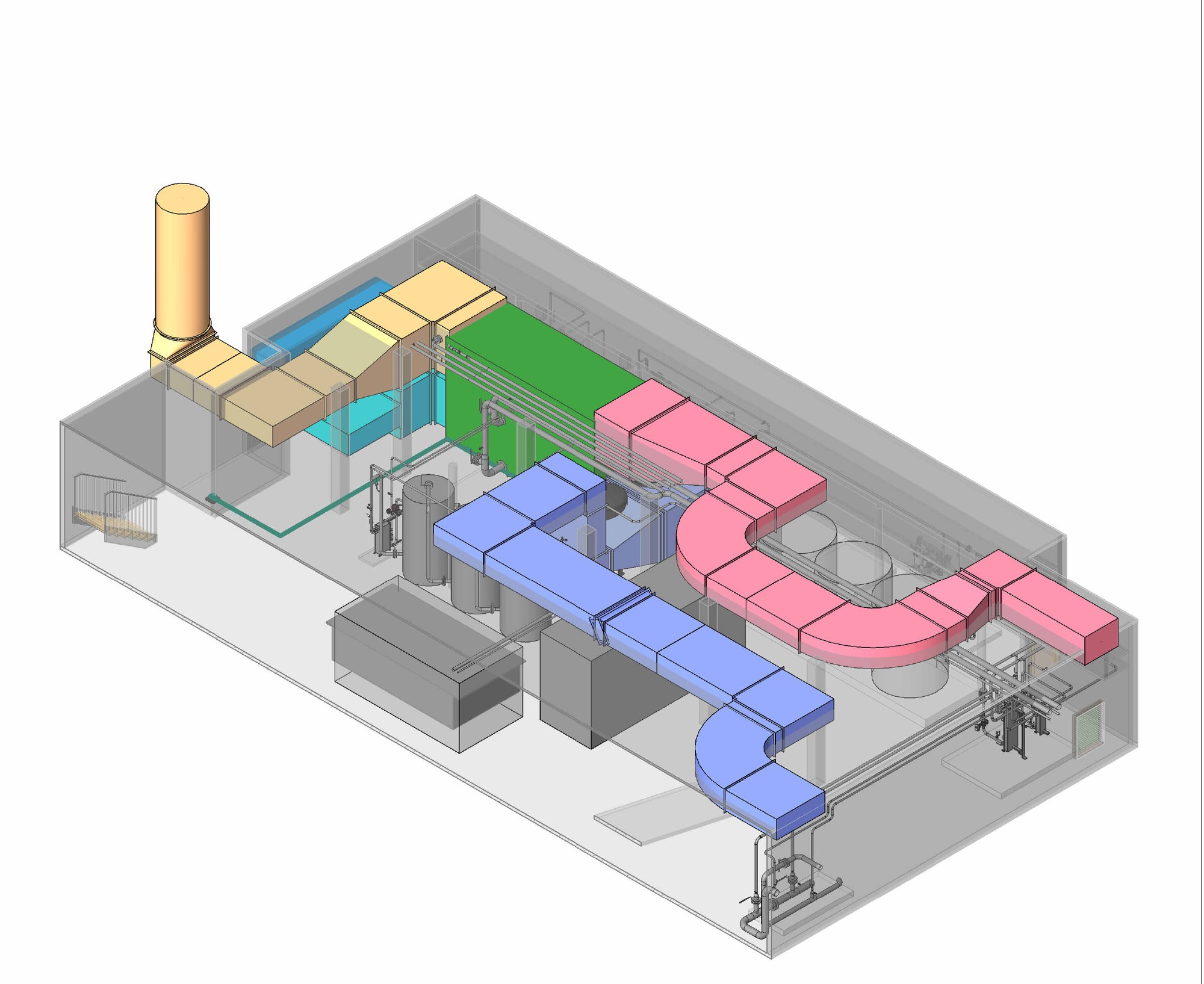 3D model of a ventilation plant replacement